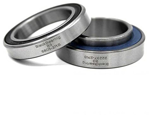 Black Bearing Ped-Kugellager, 22,2 x 32 x 7/11,5 + 24 x 37 x 8, Erwachsene, Unisex, Schwarz, Standard