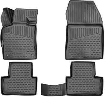 ELEMENT Set di Tappetini Auto in Gomma TPE 3D per Peugeot 308 | 2022 - Oggi | 100% adatti perfettamente, Gomma Auto Robusti, Tappetini Universali, Tappetini 3D