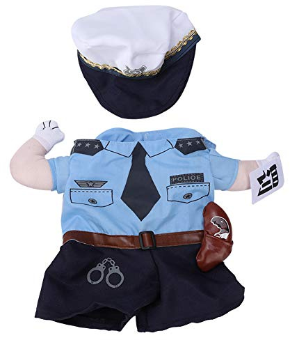 Haustier Kostüm, Hundekatze Halloween Polizei Kostüme Hund Schreckliches Kleidung Katze Cosplay Anzug Mit Hut Politik Uniform Lustige Outfit Für Party Weihnachten Ostern Festival Aktivität(S)