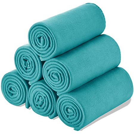 Special SG Glory Fleece-Überwurfdecke, leicht, warm, weich, gemütlich, haustierfreundlich, Fleecedecke, einfarbig, für Zuhause, Bett, Sofa, Wohnheim, Büro, Hochzeit, Geschenke, 6 Stück, 127x152 cm