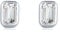 Ohrringe Silver Baguette Solitaire CZ Stud Fine Facets BY547E, Minimalistische Ohrringe, Teeny Baguette CZ Stud, Schmuck CZ Verlobungsgeschenke für die Braut, Silber Zirkonia, kubisches Zirkonoxid