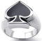 Ace of Spades Ring für Männer, Black Ace Spades Poker Ring, Ace Spielkartenring, Poker Gambling Cocktail Party Ring, Retro Punk Rock Biker Ring, Glücksspiel Casino Schmuckgeschenk für Männer (20.6)