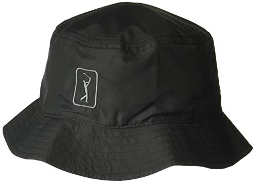 PGA TOUR Herren Reversible Bucket Cap Hut, Caviar, Einheitsgröße