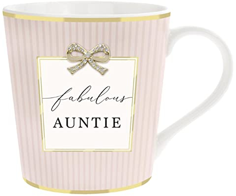 Lesser & Pavey British Designed Coffee Mug | Ceramic Coffee Mugs for Home or Work | Large Mugs for Hot Drinks | Tea and Coffee Fabulous Auntie Mug - Madelaine by Hearts Design