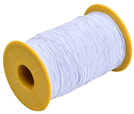 Anseom Cordoncino Elastico, 0.5mm Cavo Elastico Filo Cordino Elastico Braccialettida per Cucito Perline DIY Realizzare Gioielli Fai da Te 320m in 1 Rotolo (bianco)