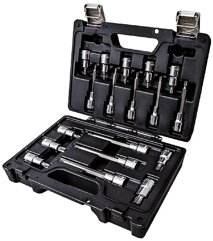 Beta BW 923E-TX/C18 - Assortimento di 18 chiavi a bussola per viti con impronta Torxin cassetta di plastica