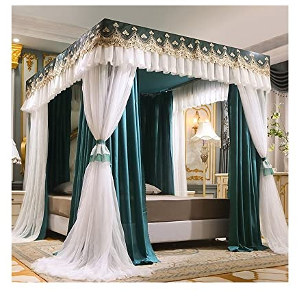 ZMYJTO Moskitonetz für Queensize-/Kingsize-Bett, 360°-umhüllender Netzbetthimmel, vom Boden bis zur Decke reichender Bettvorhang für Zuhause (Color : Style 5, Size : 1.8x2.2x2m)