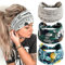 scicent Haarband 3 Stück Boho Damen Elastische Stirnband Sommer Breite Haarbänder Kopfband Mit Geknotetes Für Frauen Mädchen Alltag Makeup, Yoga, Sport Haarschmuck Mehrfarbig, 14338