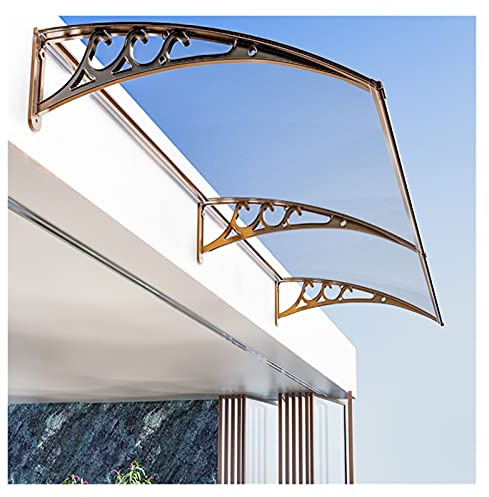 Markise für Tür, Fenster, Überdachung, Regenschutz, Vorder- und Rückseite, Veranda, Gartenmarkise, Terrassenüberdachung, modernes Polycarbonat, UV-Schutz vor Regen und Schnee, perfekte Dekoration (tra