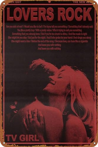 TV Girl Lovers Rock Film Poster Retro Metallschild Vintage Blechschild für Cafe Bar Home Wanddekoration 30,5 x 20,3 cm