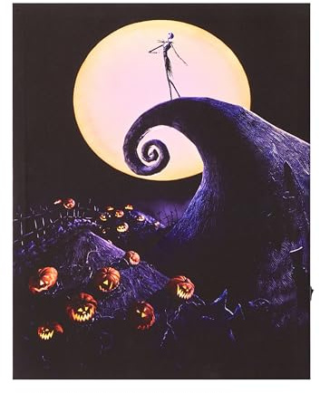 Idea Nuova Kunstdruck auf Leinwand, Motiv Nightmare Before Christmas, mit Jack Skellington, 28 x 35 cm (B x H)