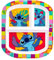 Zawadi Global Stitch 3 Section Reusable Childrens Kids Toddlers Divided Breakfast Lunch Dinner Plate