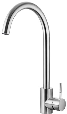 THEMA LUX | Wasserhahn Küche Ausziehbar - 20cm | Spültischarmatur 360° Schwenkbar | Küchenarmatur Ausziehbar mit Keramikkartusche (3,5 cm) | Armatur Küche aus Edelstahl | Einfache Installation