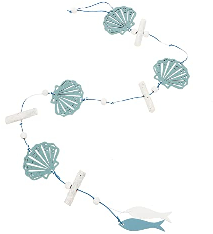 Zerodeko Decorazione Sospensione in Legno Stile Nautico Con Tema Marino Mare Valida Per Pareti Interno Ed Esterno Design Elegante e Resistente in Legno Di Decorazione Spiaggia Casa Blu