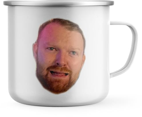 Purple Print House Personalised Face Enamel Mug Funny Custom Photo Camping Cup Unisex