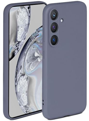 ONEFLOW Soft Case für Samsung Galaxy S24 Hülle aus Silikon mit Kameraschutz, Silikonhülle mit erhöhtem Schutz fürs Display, Backcover Schutzhülle, weiche Handyhülle, Blau Grau