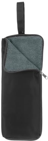 sourcing map Umbrellas Bag Carry Bag 4.7x12.6 Portable Reversible Wet Umbrella Sleeve Folding Cover Waterproof Pouch Case for Storage Travel Home Outdoor, Black