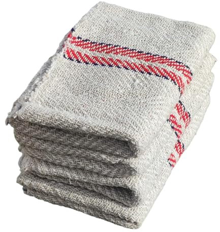 IMTRA FASHION Spolverino indiano in puro cotone per la pulizia dei pavimenti, riutilizzabile e lavabile, confezione da 6 pezzi (61 x 61 cm)