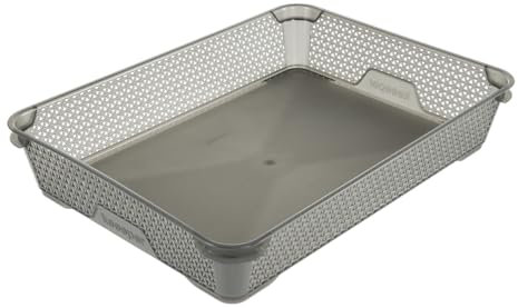 keeeper Stapelkorb, DIN A4, 36 x 26,5 x 7 cm, Mirko, Grau (Crystal Grey)