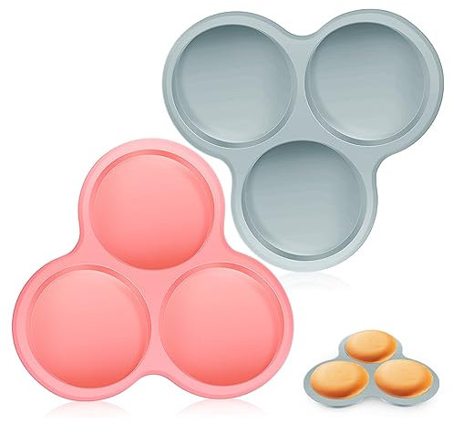 Mikinona 2er Set Antihaft-Backformen Kuchenformen für Muffins Eierformen Silikon Eierformen für Bäcker Flexibel Stabil