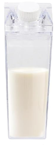 Envase de cartón de leche,Botella de agua de cartón de leche,Botella de leche reutilizable cuadrada portátil - Vasos con forma de cartón a prueba de fugas para acampar, escalar y hacer excursiones