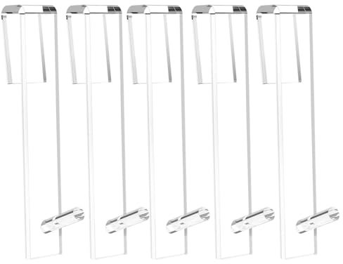 5 crochets de porte pour mur de douche, crochets de douche sans perçage, crochets de porte de douche pour accrocher serviettes, peignoir, porte-serviettes, crochet de porte en acrylique antidérapant