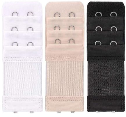 WeddHuis 3 Pezzi Prolunga per Reggiseno da Donna, Estensore con Fibbia, Cinghia di Estensione, Estensibile, Accessori per la Gravidanza, prolunga Reggiseno, Ganci per Reggiseno