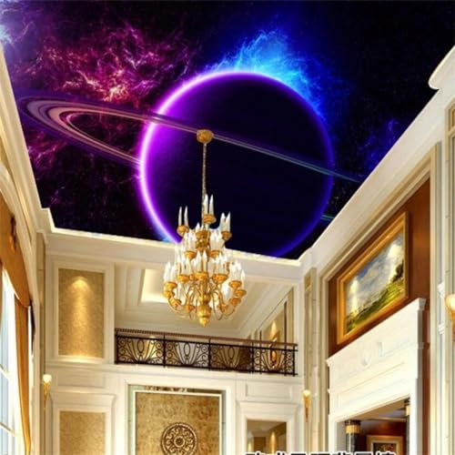 JCSMKFQ Fototapete Seidentuch 3d Tapete bunte Flamme Planet Wohnzimmer Schlafzimmer Hintergrund Wanddekoration Kunst Aufkleber