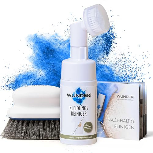 WunderRein - Kleidungsreiniger 110g, Fleckenentferner & Textilreiniger, Kraftvoller Reiniger für Kleidung und Polster, Tiefenreinigung & Geruchsentfernung, Reisegeeignete Größe