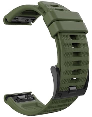 MoKo Cinturino Compatibile con Garmin Fenix 7/7 Pro/6/6 Pro/5/5 Plus/Instinct/Instinct Solar/Instinct 2/Forerunner 965/955, 22mm Quick Fit Braccialetto Morbido di Ricambio in Silicone, Verde Scuro