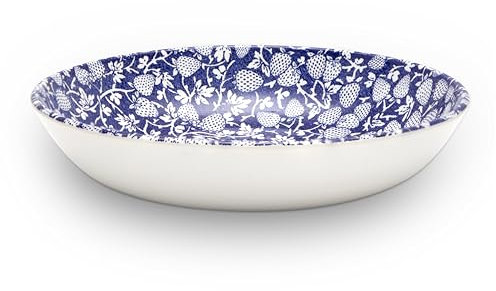 Wade WA967027BLU Eton Pasta Bowl with Blue Strawberry Design, Crafted from Earthenware, Made in Stoke-on-Trent, 22.5m, Blue
