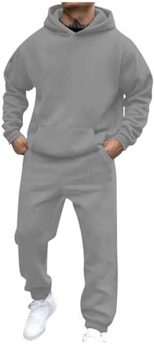 Generisch Herren Sportanzug Outfit Herren komplett Set männer Jogginganzug Fleece-Trainingsanzug für Herren Sweat Anzug Set laufanzug Herren Herren Jogginganzug Jogginganzug Sommer Herren