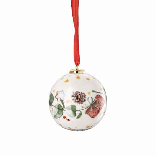 Hutschenreuther Weihnachten Sammelserie Weihnachtslieder 2025 Alle Jahre Wieder Porzellankugel klein Ø 6 cm