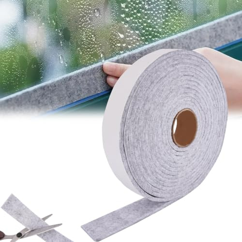Filzband Selbstklebend 5 m × 3 cm, Filzgleiter Selbstklebend Rolle | 4,5mm Dick Filzstreifen für Stuhlbein, Bodenschutz, Filzklebeband zum Schutz vor Kratzern