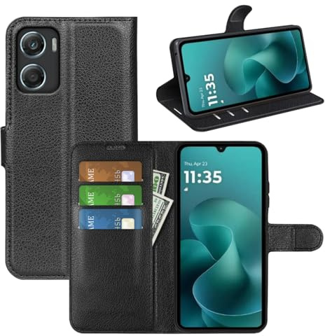 Kezaizhe Coque for Motorola Moto G06 4G / Moto G06 Power Housse en Cuir PU TPU Magnétique Protection étui Telephone Portable Portefeuille Fonction Support (Noir)
