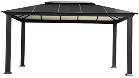 Alluminio Padiglione tettoia gazebo Santa Monica 300 x 400 cm, estate del Padiglione e gazebo con Hard Top tetto di Clemens hobbytec