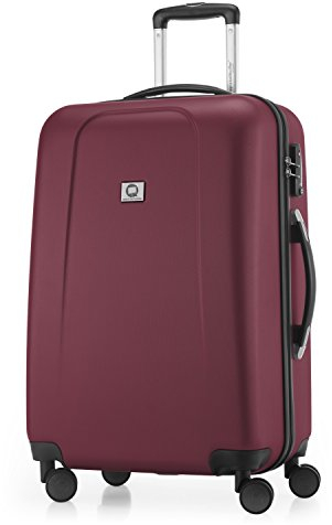 HAUPTSTADTKOFFER - Wedding - Hartschalenkoffer Trolley Rollkoffer Reisekoffer, TSA, Doppelrollen, 65 cm, 71 Liter, Burgund