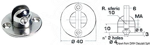 OSCULATI Basetta con Forcella Ø 8 mm