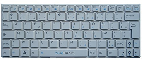 Visiodirect Clavier Français AZERTY Blanc pour Ordinateur Portable ASUS EEE PC 1000H