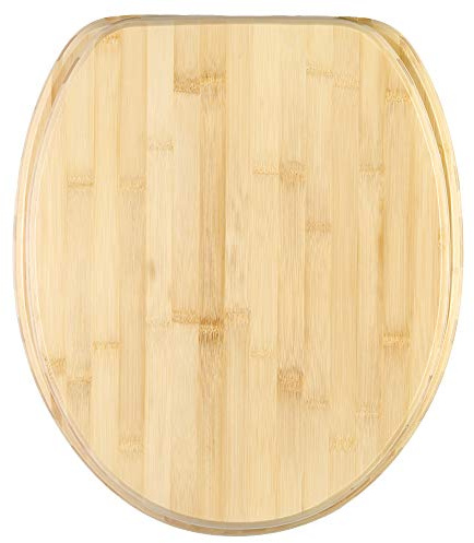 Sanilo Soft Close Toilet Seat, Wide Choice of New Toilet Seats, Stable Hinges, Easy to Mount (Bamboo)