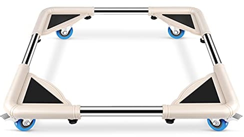 Spacecare - Monopattino mobile con 4 ruote bloccabili, carrello regolabile per lavatrice, supporto per frigorifero