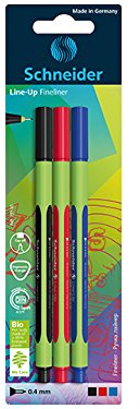 Schneider Schreibgeräte Blister 3x Fineliner Line-Up, sortiert