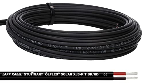 10 metros de cable solar Lapp ÖLFLEX SOLAR XLS-R T 2X4 mm² BK/RD cable solar doble, 10m 2x4mm²