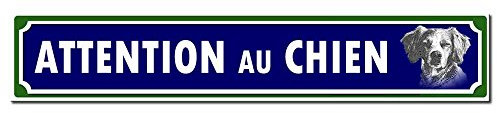 Autocollant.fr Panneau Attention au Chien Epagneul Breton