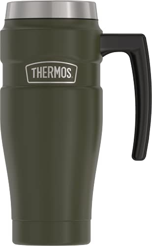 Thermos Stainless King 16 Ounce Travel Mug, Army Green