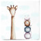 Dori´s Prints Giraffen Bild - Nursery decoration - Wandbilder Tiere Afrikas - Kinderzimmer Leinwandbilder - Wanddeko Babyzimmer Mädchen