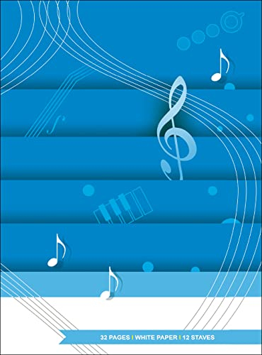 Cahier de musique 12 portees - 32 pages - papier blanc