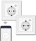 UCOMEN Toma Schuko inteligente con wifi, 16 A, inalámbrica, con protección de contacto, compatible con Alexa Echo y Google Home, mando, control por voz, función de temporizador, paquete de 2
