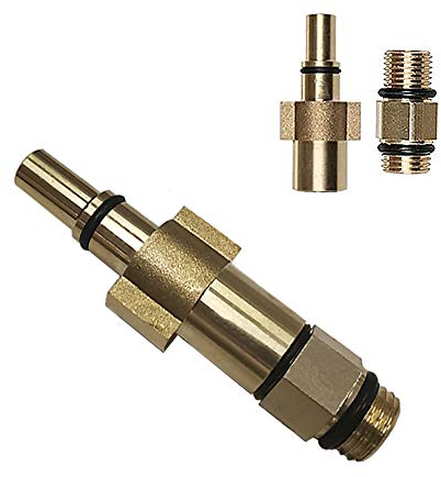 Außengewinde Adapter und Hochdruckreiniger Schaumkanone Sprühkupfer Verbinder Schneeschaum Lanze Seifenspender Koppler Kompatibel mit Bosch AQT Serie Neuer Typ nach Jahr 2013, Black & Decker