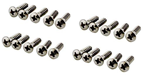 20 Pack Titanium Alloy Pickguard Mounting Screws Compatible with Fender, Gibson, Ibanez ST TL Guitar - Guitar Bass Guard Mount Screws Panel Accessories Luthier Projects